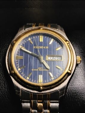 Elgin II Two-Tone Blue Dial Men's Watch